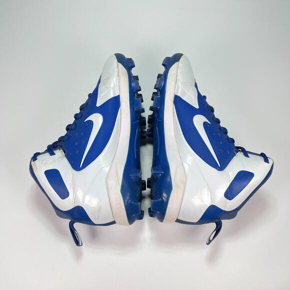Nike Alpha Huarache Blue White Pro Mid MCS Baseball 923434-411 Youth Size 5.5 - Picture 7 of 10